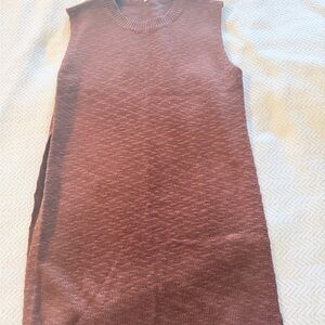 Sleeveless Brown Knit Vest Size XS